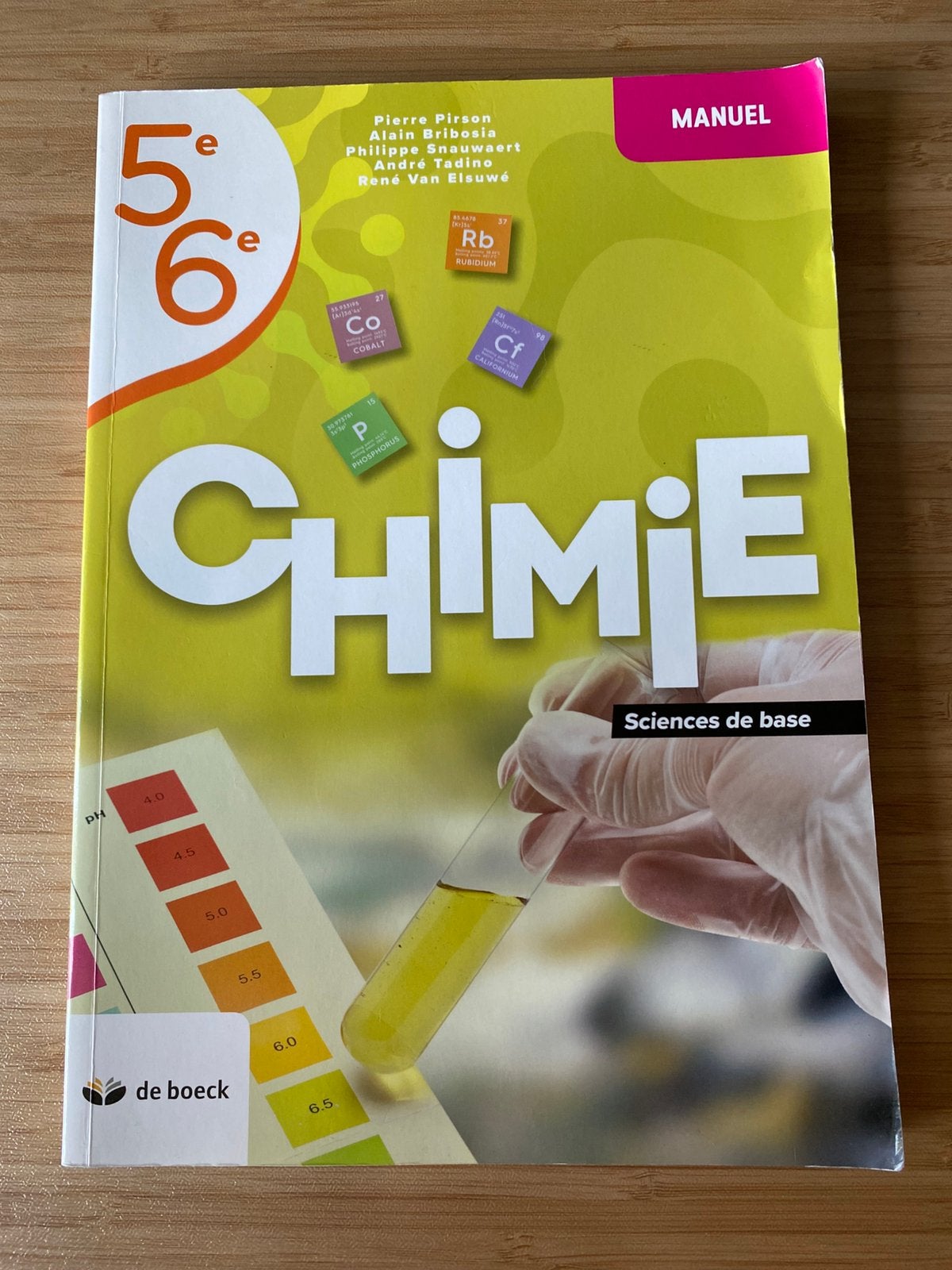 Scheikundeboek 5e en 6e middelbaar, Hobby en Vrije tijd, Gezelschapsspellen | Kaartspellen, Ophalen, Zo goed als nieuw