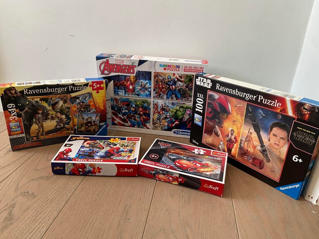 Set puzzels Jongen 5+ tot 8+, Ophalen, Zo goed als nieuw