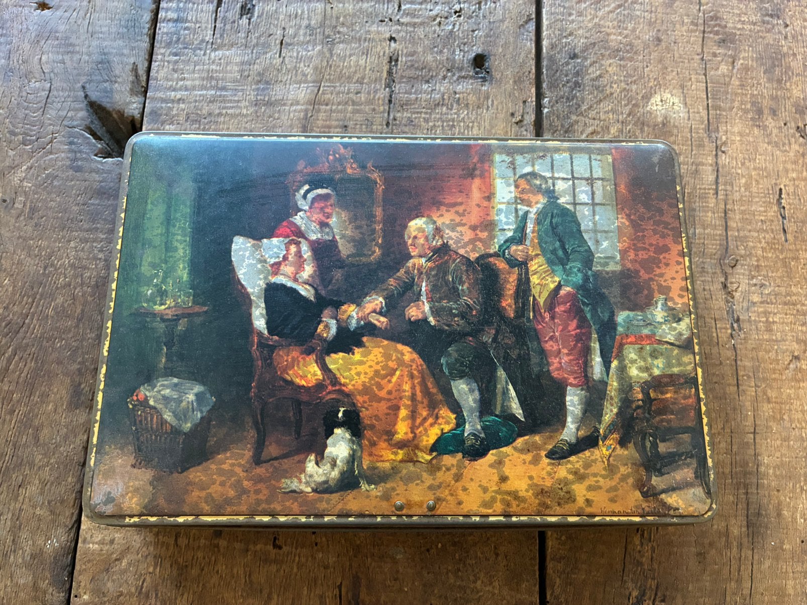 Ancienne boîte en fer blanc, Enlèvement ou Envoi, Utilisé