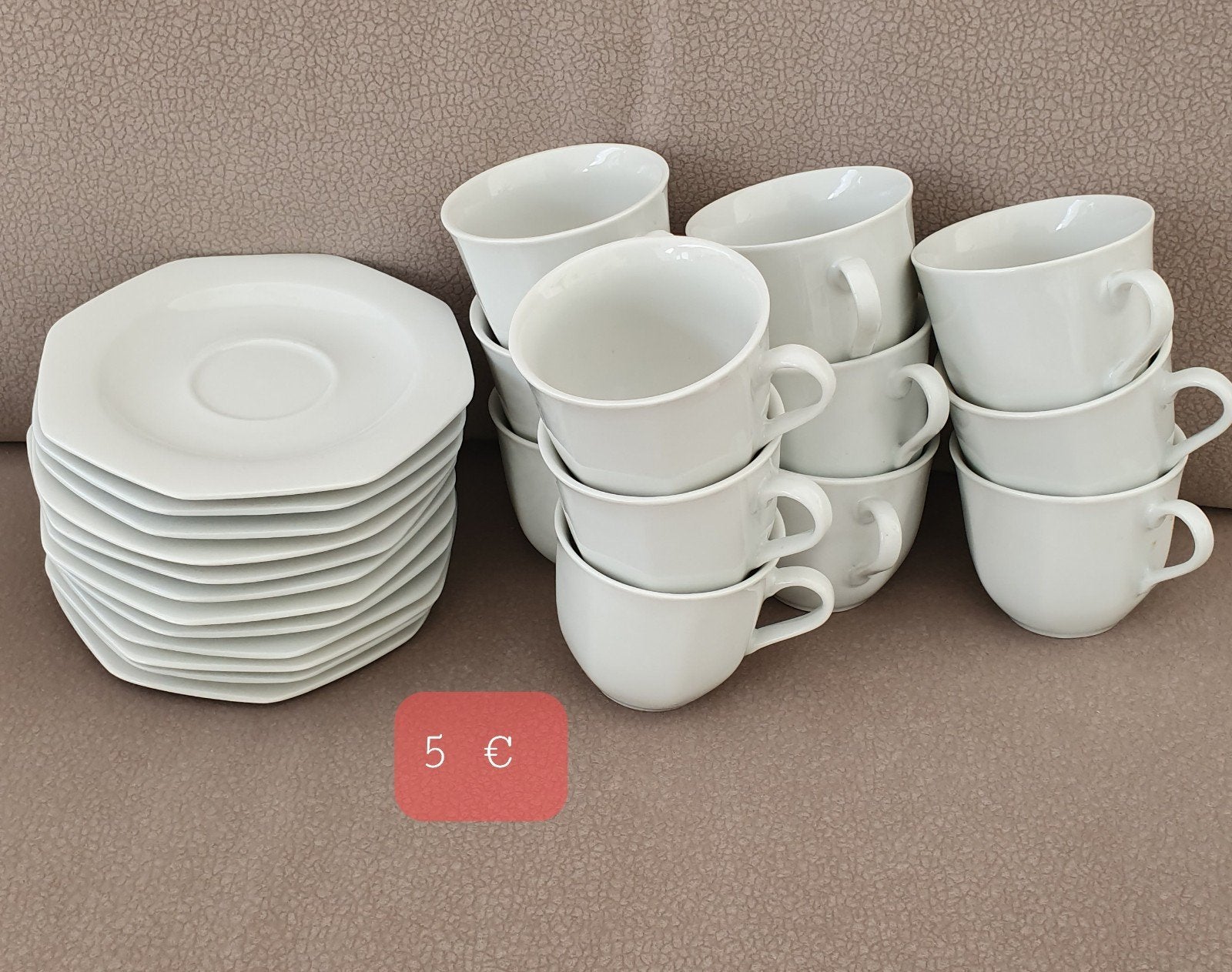 Espresso koffieservies 24-delig, wit, Ophalen