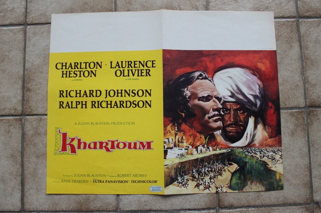 filmaffiche Khartoum 1966 Charlton Heston filmposter, Collections, Posters & Affiches, Enlèvement ou Envoi, Rectangulaire horizontal