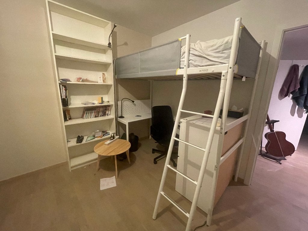 IKEA VITVAL hoogslaper + VALEVÅG 90x200 matras, Huis en Inrichting, Slaapkamer | Bedden, Ophalen, Wit