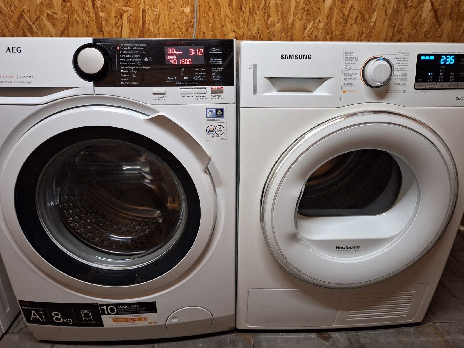 wasmachine+droogkast, Ophalen