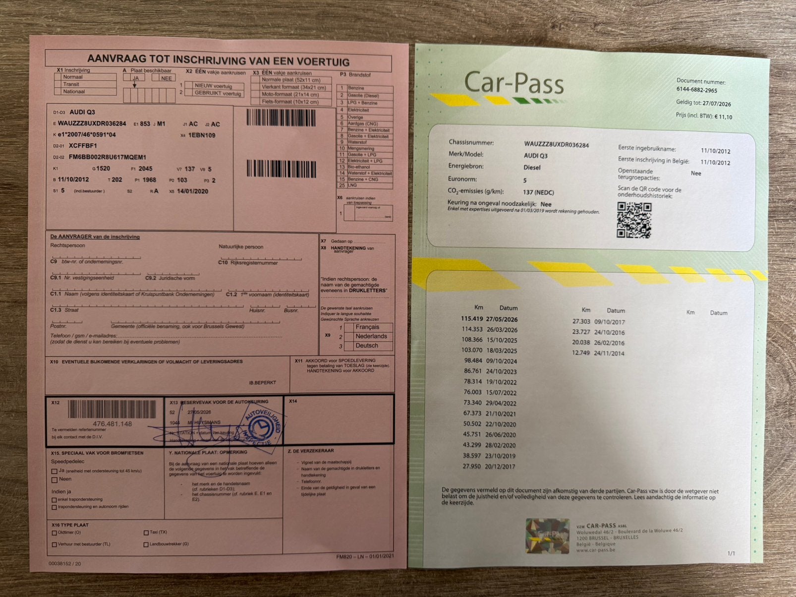 Audi Q3 2.0 TDI Euro5/1ste Eigenaar/Leder/Navi/Xenon/GEKEURD, Auto's, Audi, Leder, Bedrijf, SUV of Terreinwagen, https://public.car-pass.be/vhr/11a3ae9f-e65d-42e6-8a5a-bbf38a38f972