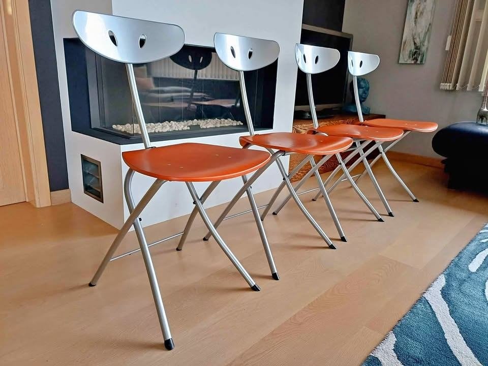 4 chaises "bonaldo" année 1990, Huis en Inrichting, Stoelen, Ophalen, Gebruikt, Hout, Vier