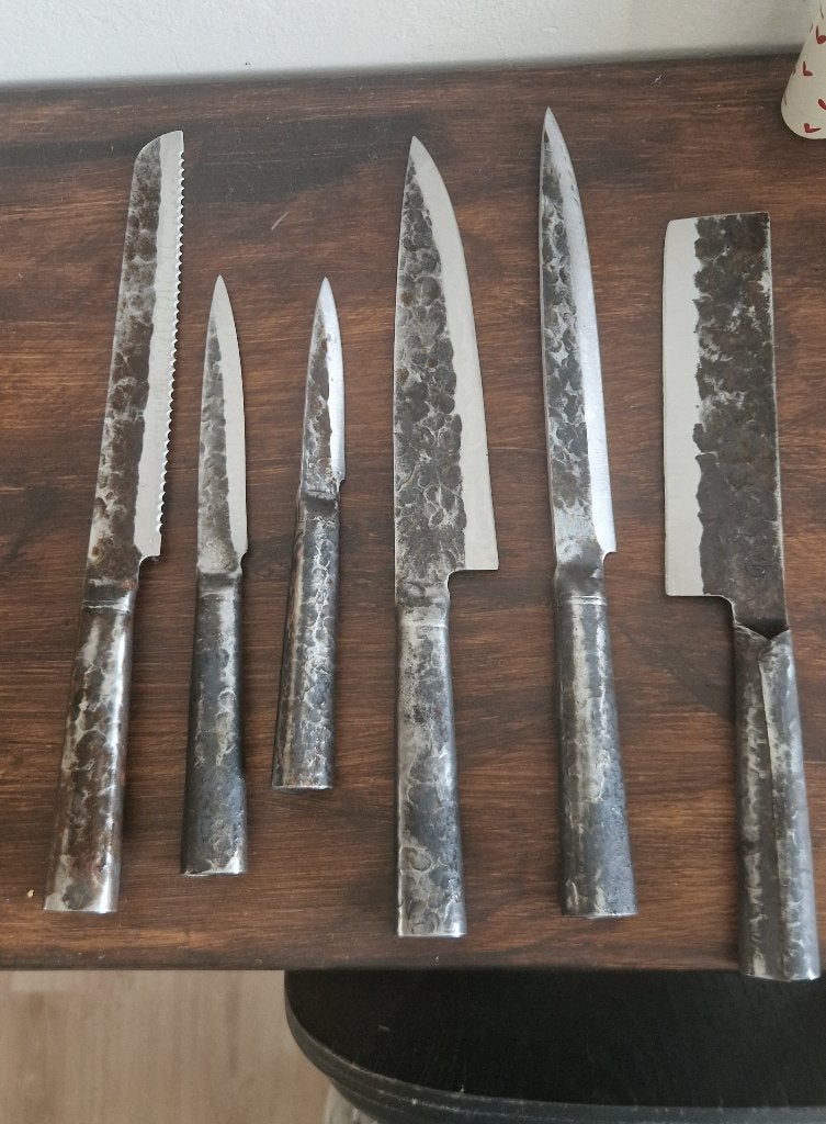 Messenset brute forged, Huis en Inrichting, Keuken | Bestek, Ophalen of Verzenden, Nieuw, Bestekset, Messenset
