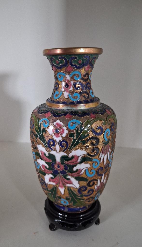 cloisonne vaasje, Huis en Inrichting, Woonaccessoires | Vazen, Ophalen