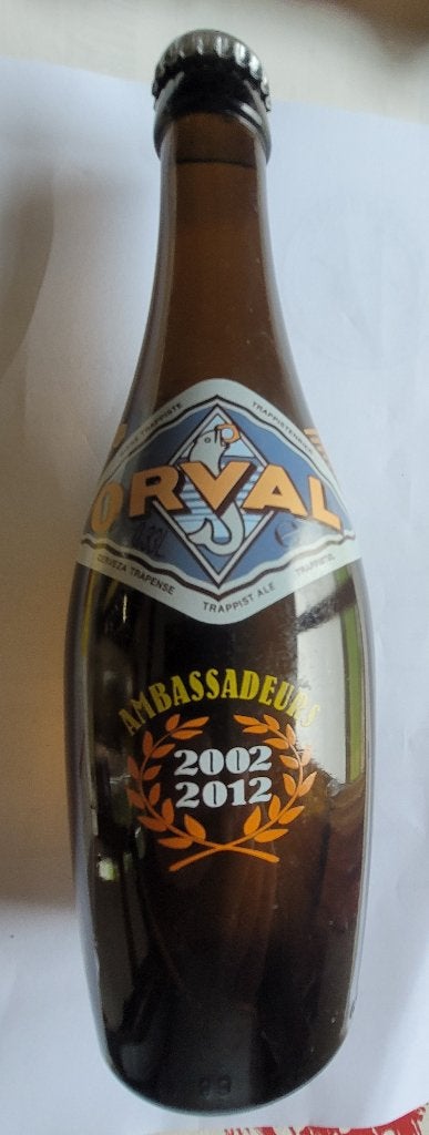 Bouteilles sérigraphiées Orval AMBASSADEUR, Collections, Marques de bière, Enlèvement ou Envoi, Bouteille(s)