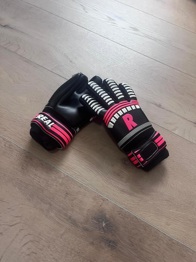 REAL kieper handschoenen (Rood, wit, zwart,), Sport en Fitness, Voetbal, Ophalen, Nieuw, Handschoenen