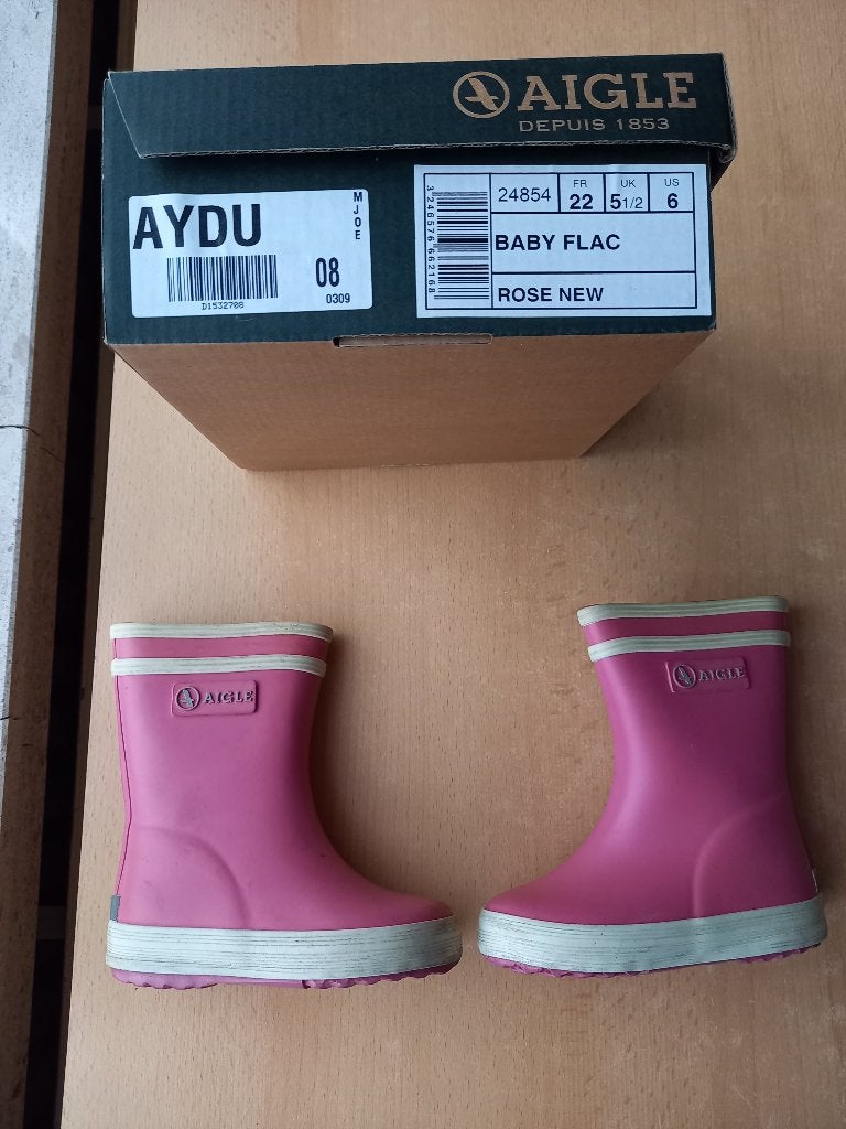 Bottes roses taille 22 de la marque Aigle, Enlèvement ou Envoi, Aigle, Bottines, Utilisé