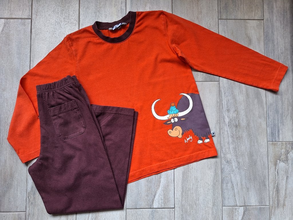 ★ M128 - Woody pyjama thema mamoet, Nacht- of Onderkleding, Gebruikt, Ophalen of Verzenden, Jongen