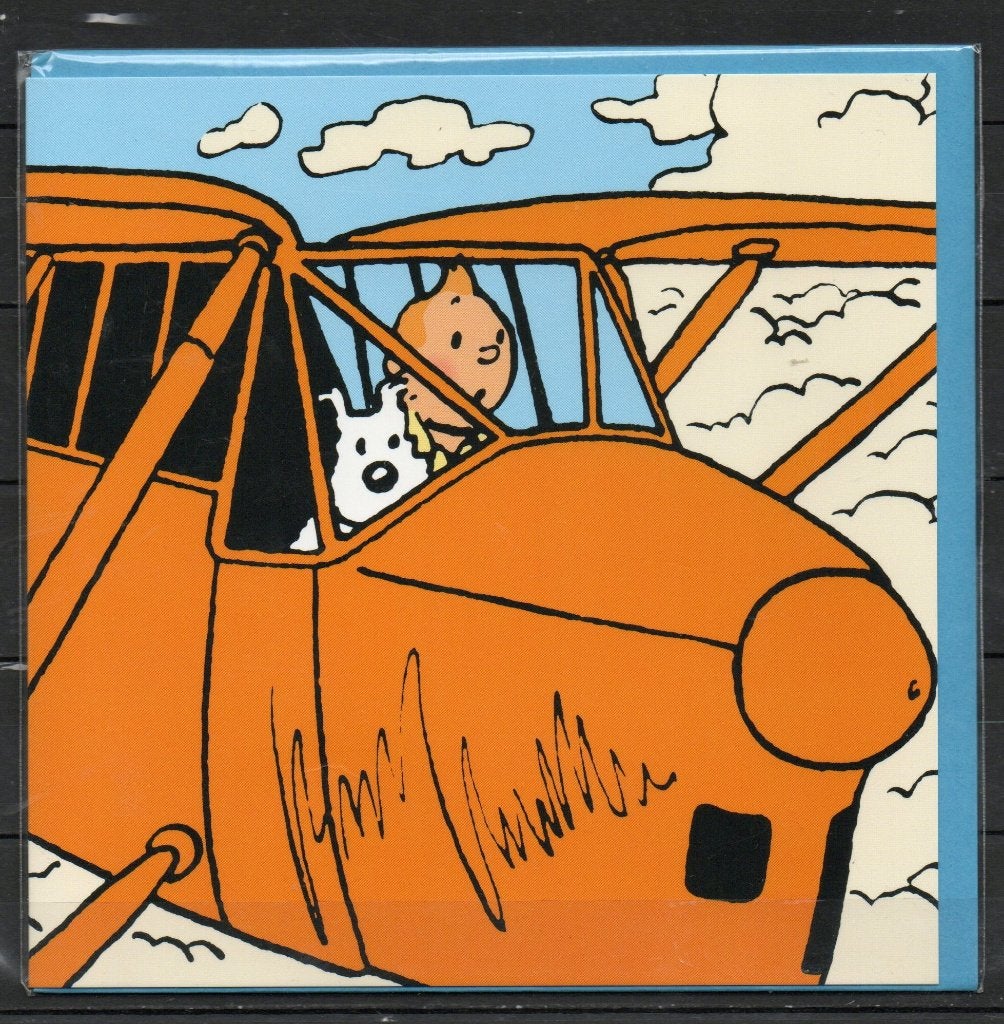 Carte postale double : Tintin - Avion, Enlèvement