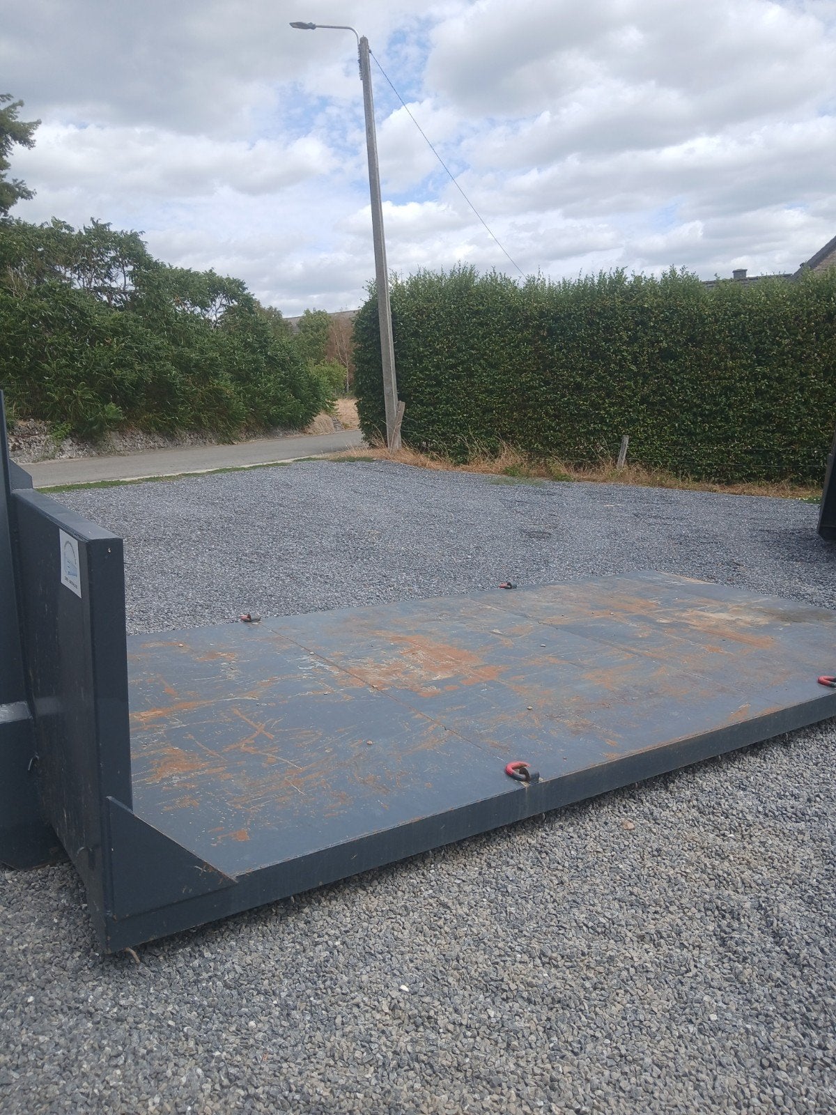 plateau container, Enlèvement
