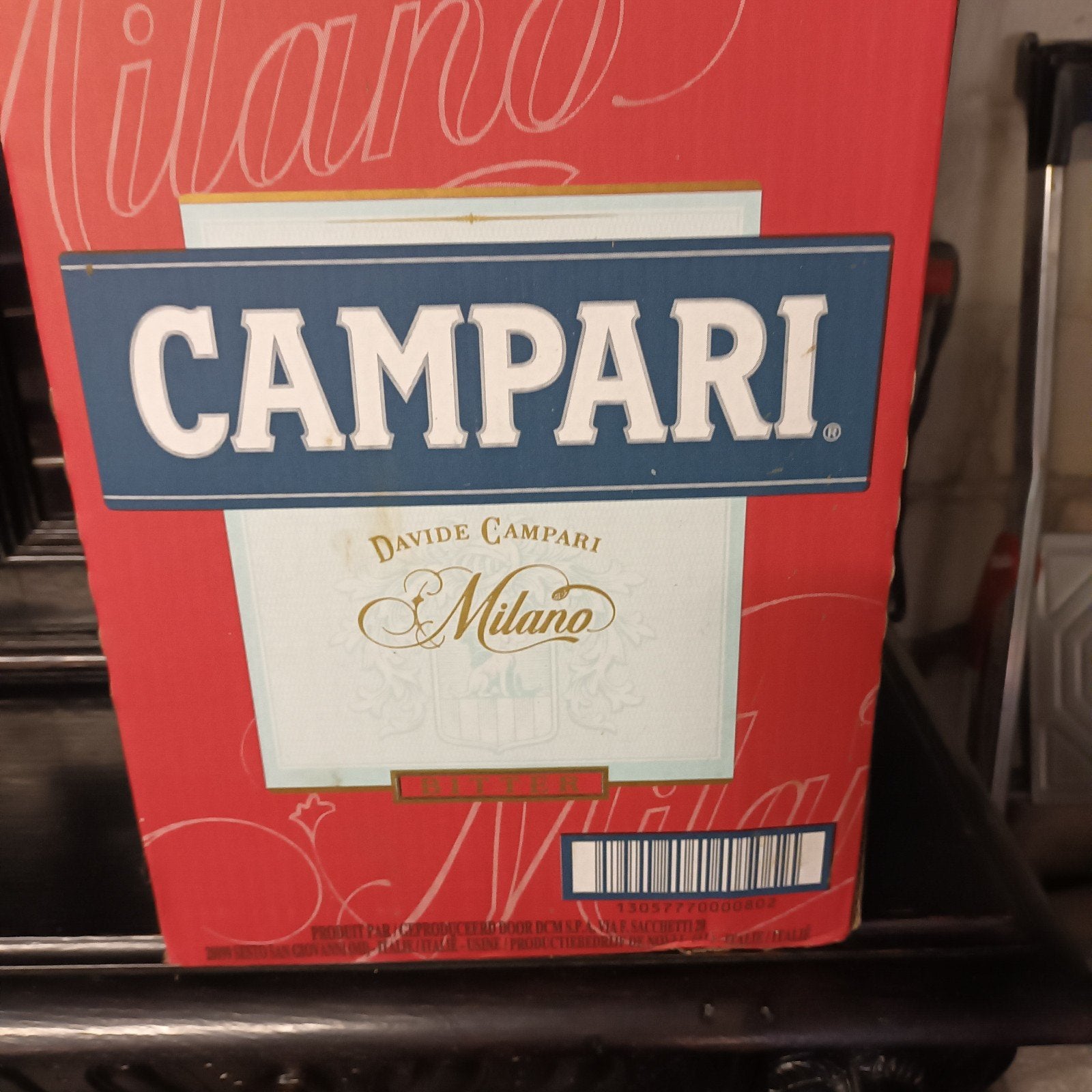 6 flessen campari 1l., Ophalen