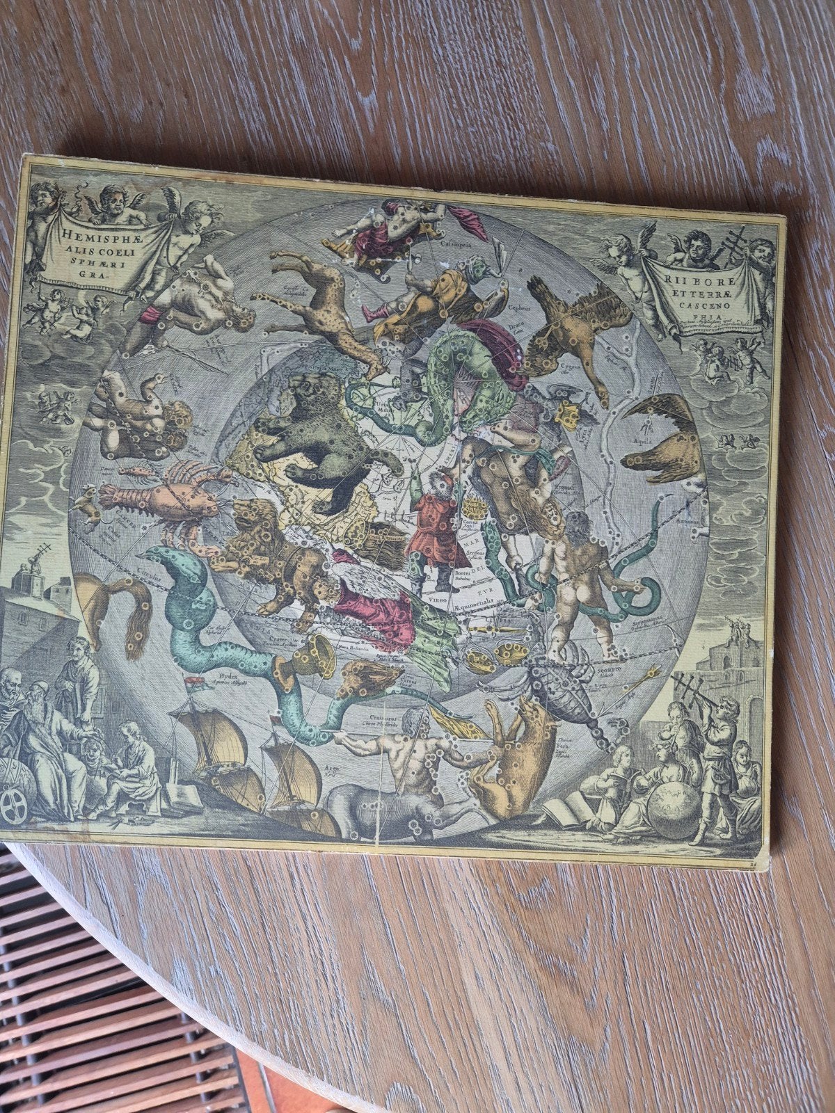 hemelkaart Henricus Hondius, Antiek en Kunst, Kunst | Schilderijen | Abstract, Ophalen of Verzenden