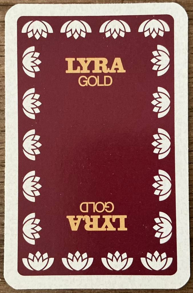 Speelkaart TABAK LYRA GOLD, Verzamelen, Ophalen of Verzenden, Zo goed als nieuw, Speelkaart(en)