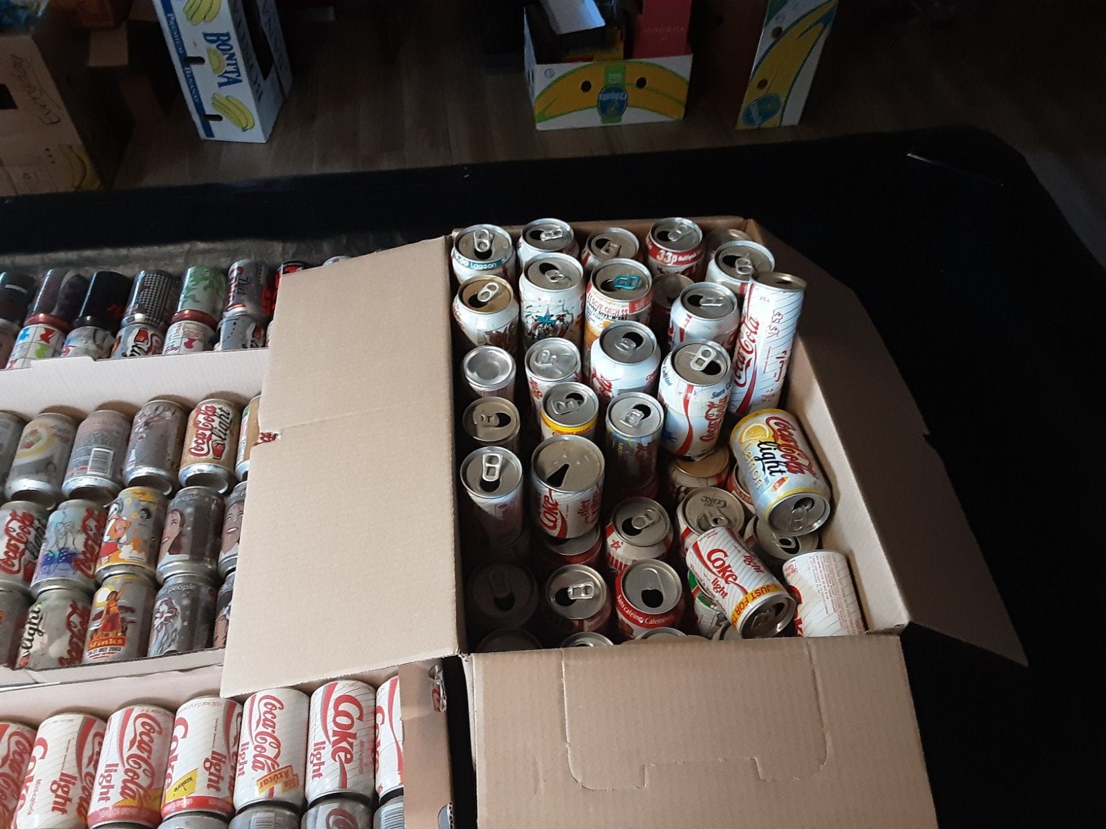 coca cola blikjes, Ophalen