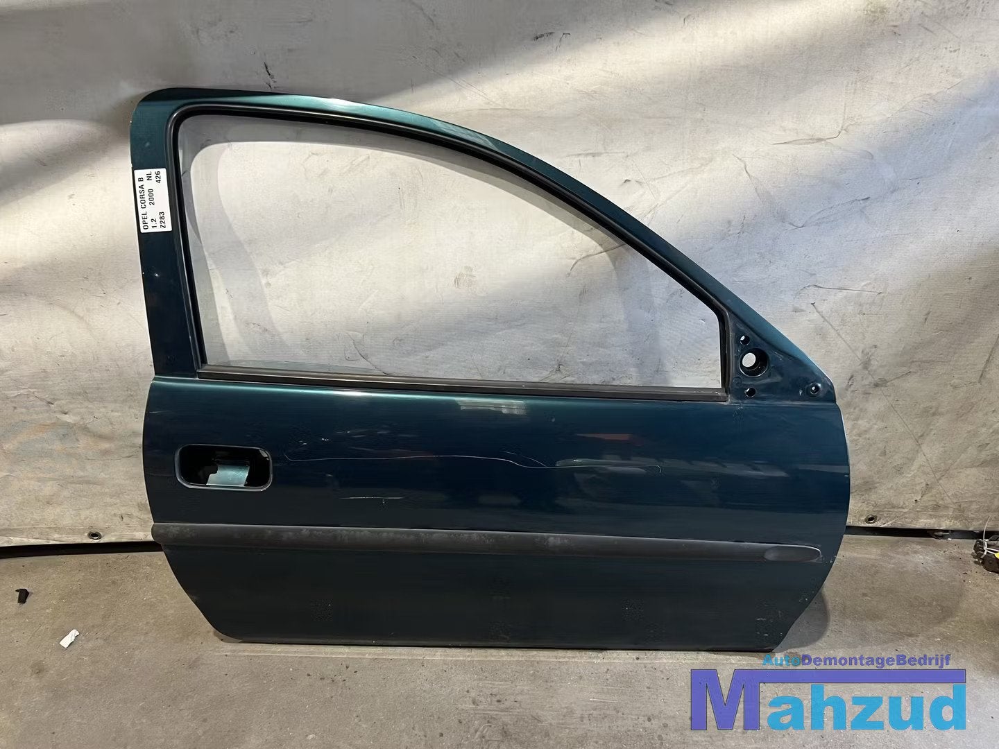 OPEL CORSA B Groen Z283 rechts deur portier 1993-2000, Opel Automobile GmbH, Porte, Opel, Bahnhofsplatz 1
65423  Russelsheim am Main, DE
