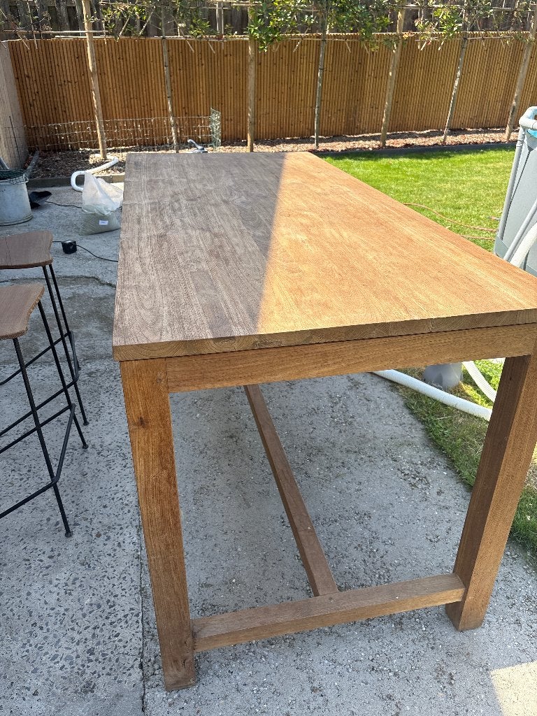 Houten hoge tuintafel, Enlèvement, Utilisé, Rectangulaire, Bois de teck