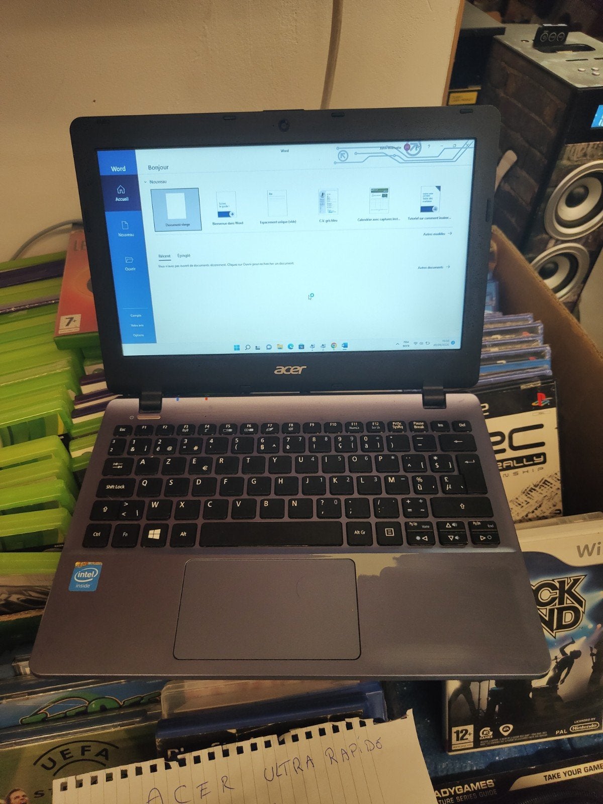 pc portable acer ultra rapide  SSD 8gb windows 11 office, Computers en Software, Met videokaart, 2 tot 3 Ghz, 8 GB, Intel