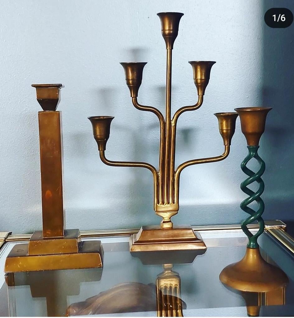 Bougeoirs en cuivre, bougeoirs en laiton, bougeoir, Enlèvement ou Envoi, Chandelier
