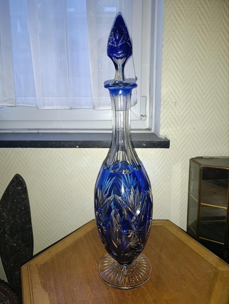 Grande carafe cristal Val Saint-Lambert, Antiek en Kunst, Ophalen of Verzenden