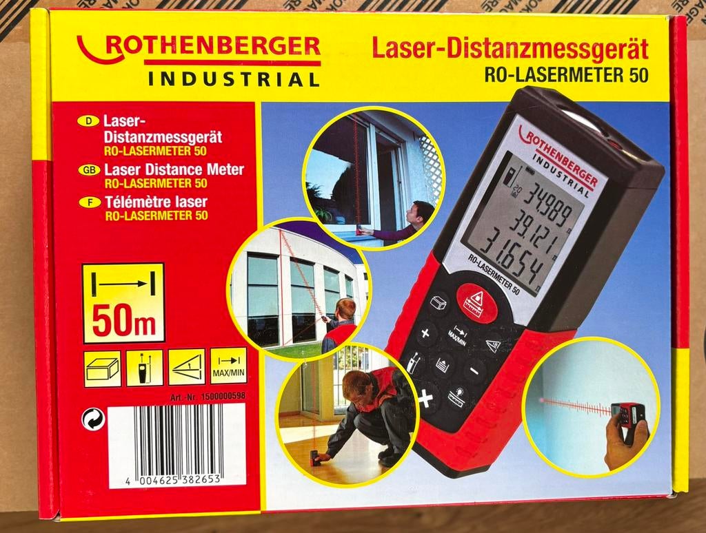 Rothenberger professionele lasermeter tot 50 m, Ophalen, Zo goed als nieuw