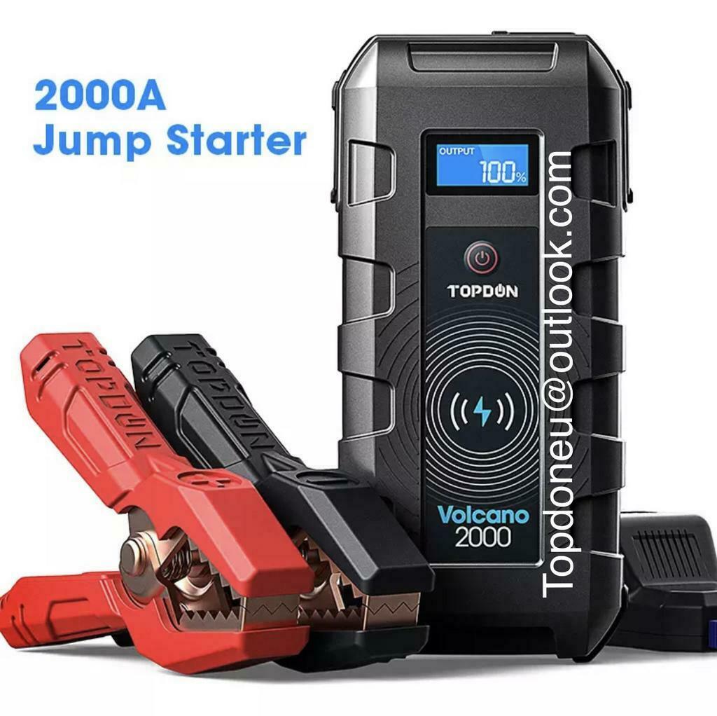 TopDon V2000 Jumpstarter battery pack power station all-in, Ophalen of Verzenden