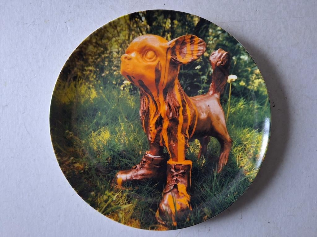 Porseleinen bord William Sweetlove met leuke hond, Ophalen of Verzenden