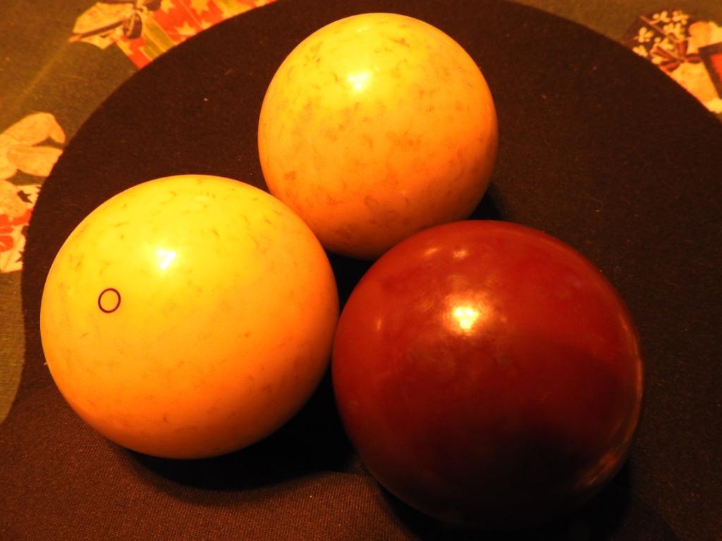 Retro biljartballen, 3-band, carambole, Sport en Fitness, Ophalen, Gebruikt