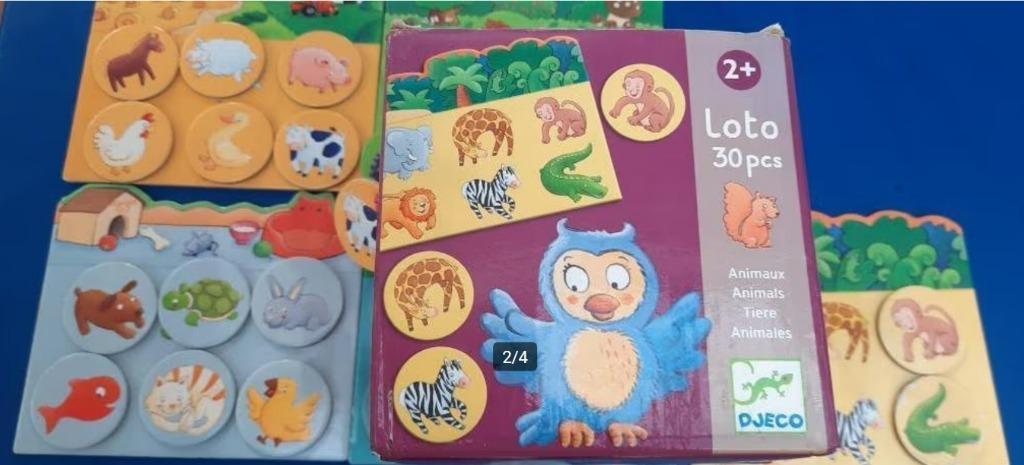 Djeco Dieren loto 30 stukjes 2 +, Ophalen of Verzenden, 10 tot 50 stukjes, Gebruikt, 2 tot 4 jaar