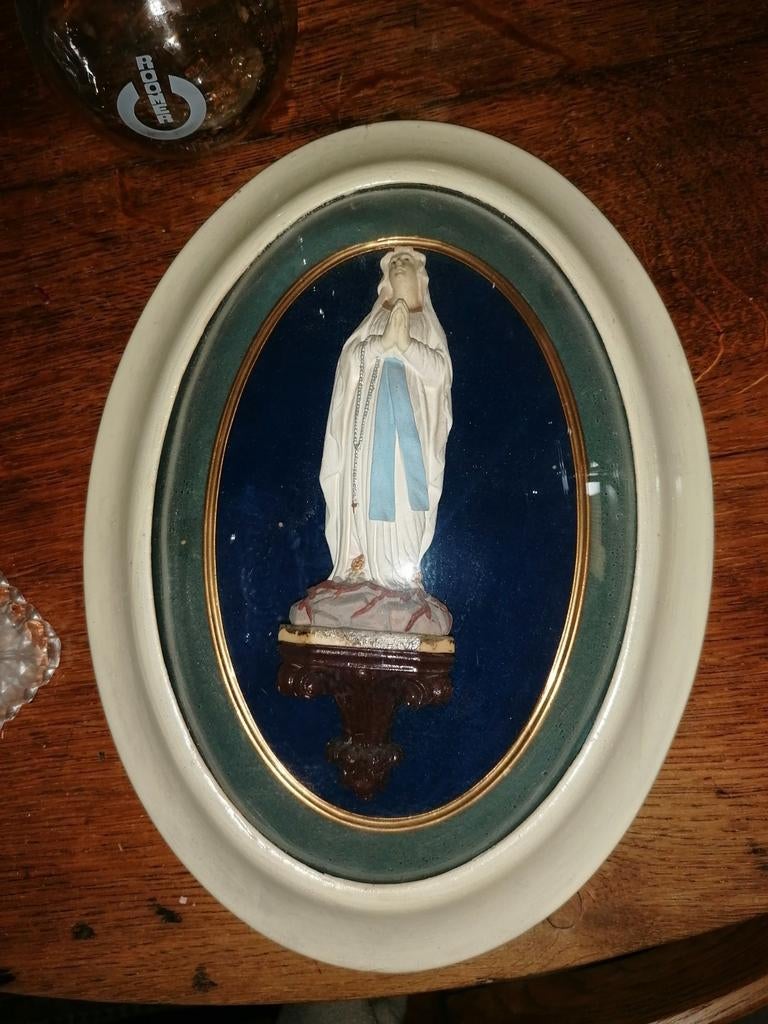 Marie beeld in kader, Antiek en Kunst, Ophalen