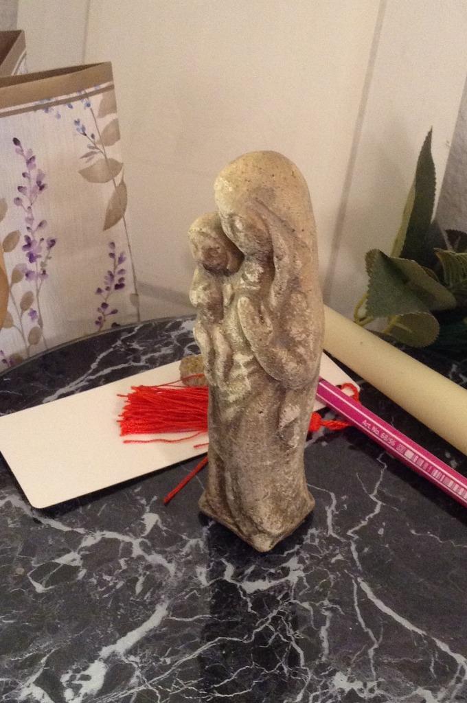 statuette Vierge marie   H=13 cm, Antiquités & Art, Enlèvement ou Envoi