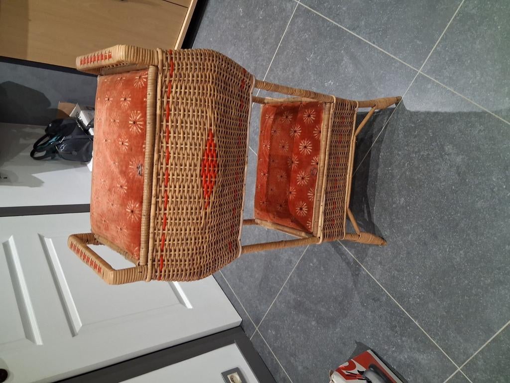 Rieten naaimand. Rond de 1950., Ophalen, Zo goed als nieuw