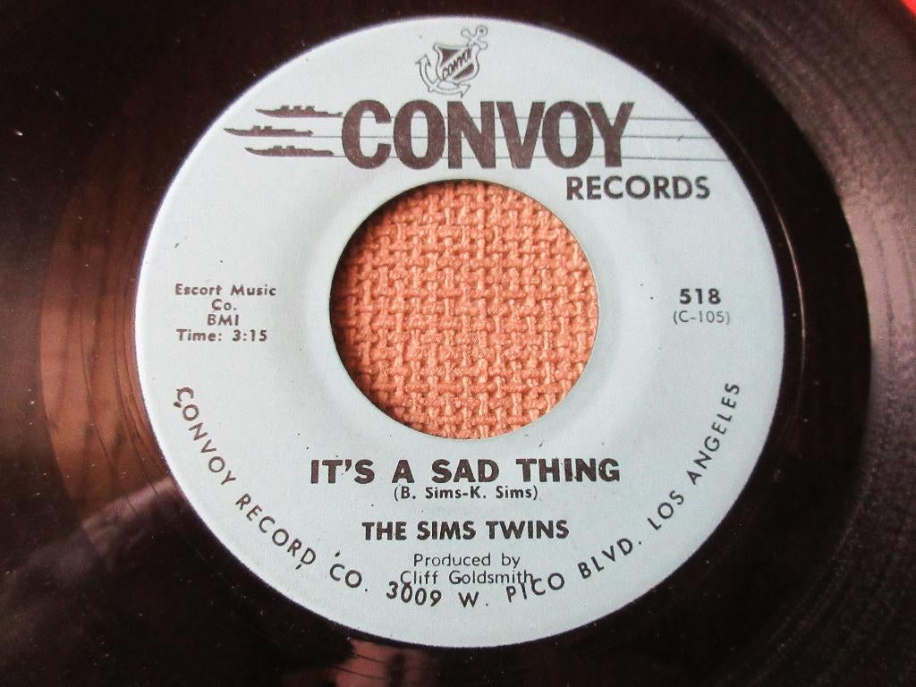The Sims Twins ‎– It's A Sad Thing / Where Can I Find A Love, Enlèvement ou Envoi, Comme neuf, R&B et Soul