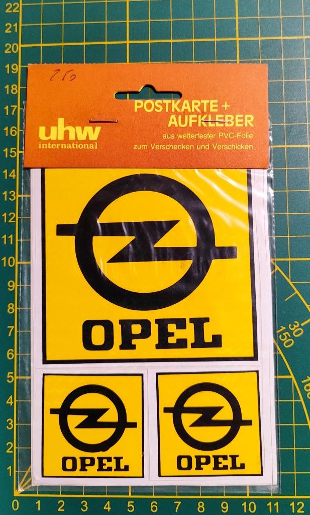 Lot 3x stickers Opel logo uhw (ook een postkaart), Collections, Autocollants, Enlèvement ou Envoi