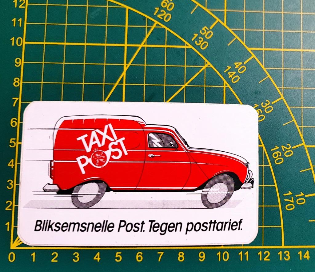 Sticker Renault 4 Taxi post, Ophalen of Verzenden