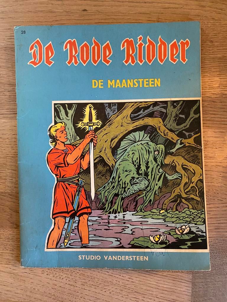 De Rode Ridder nr 28 de maansteen EERSTE DRUK 1966, Gelezen, Willy Vandersteen, Eén stripboek, Ophalen of Verzenden