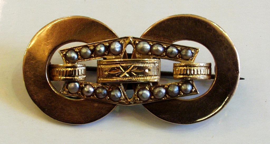 Broche perles or, Enlèvement ou Envoi, Or, Broche