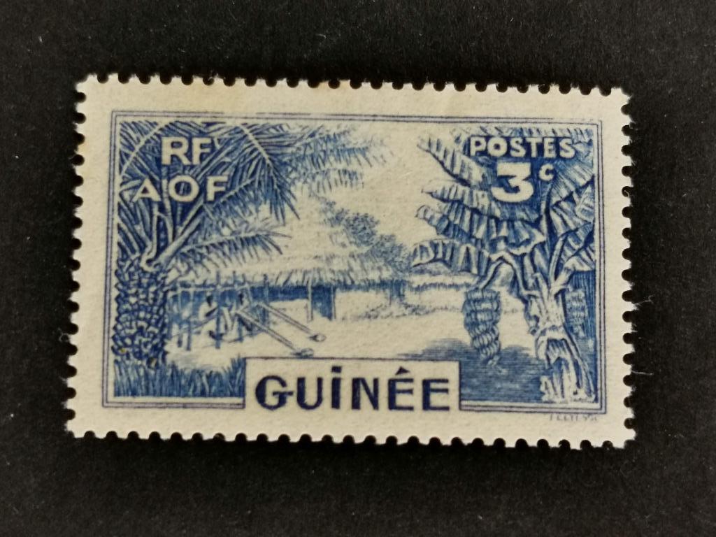 Guinée 1938 Franse Kolonie - Mabo dorp huis en bananenbomen*, Ophalen of Verzenden, Guinee, Postfris