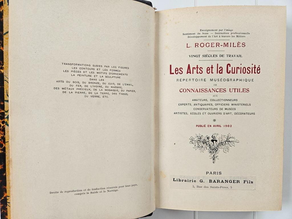 Les Arts et la Curiosité - Répertoire muséographique de conn, Enlèvement ou Envoi, Utilisé, Léon Roger-Milès