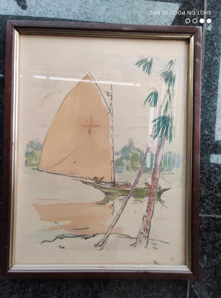 schilderij, Antiek en Kunst, Kunst | Schilderijen | Modern, Ophalen of Verzenden