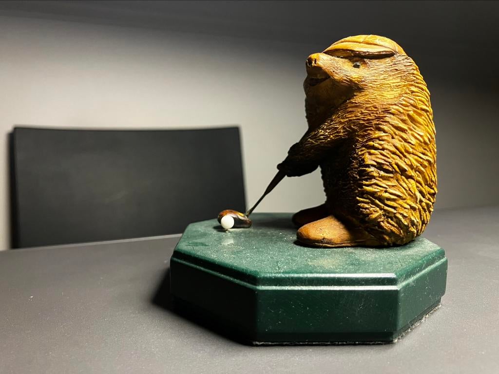 Hedgehog egel hérisson golf golfer golfeur statue animalier, Enlèvement
