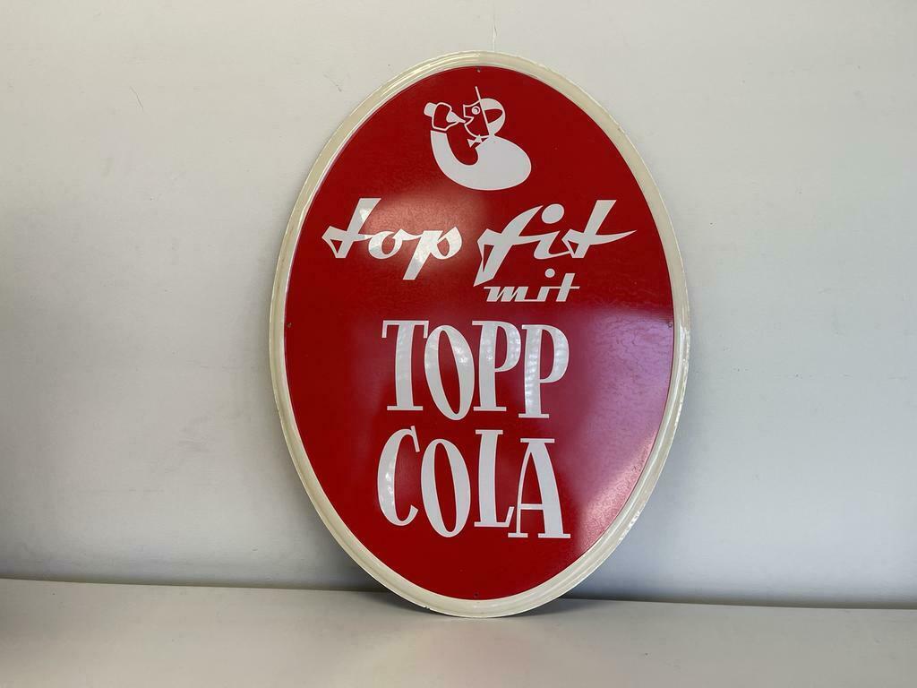 Ancien panneau d'affichage TOPP Cola, Enlèvement ou Envoi, Utilisé, Panneau publicitaire