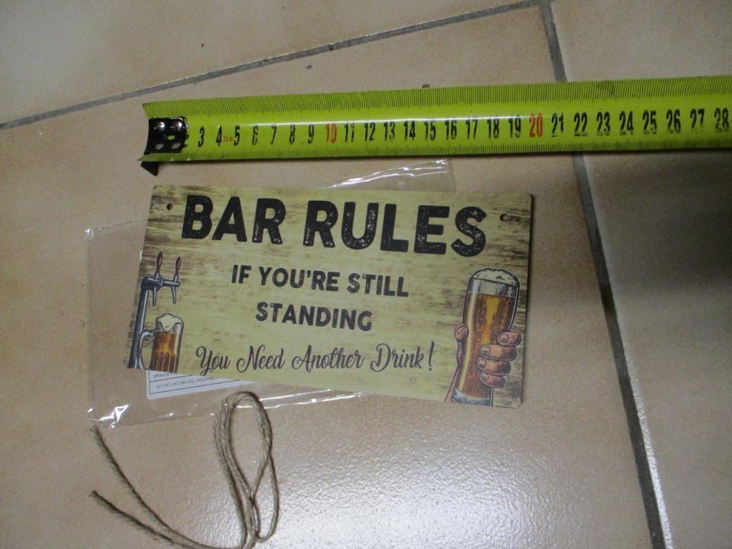 Nieuw houten bar regels bord, muurhanger decoratie bar, Huis en Inrichting, Ophalen of Verzenden, Nieuw