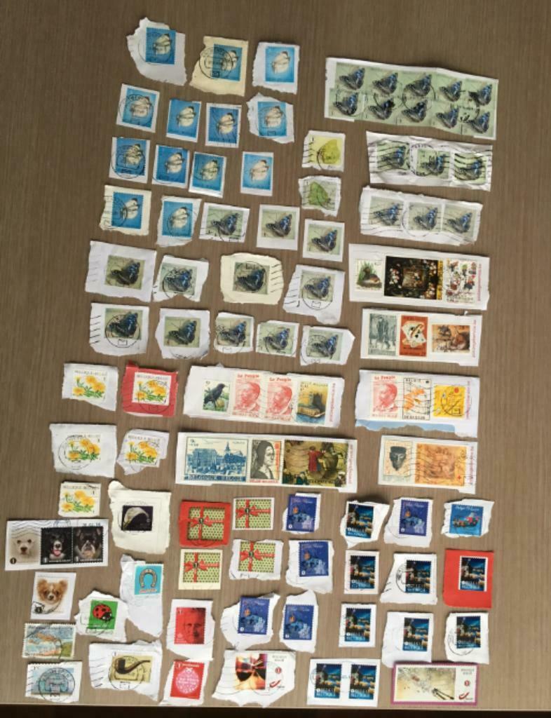 Lot 99 postzegels België, Envoi, Affranchi, Oblitéré, Avec timbre