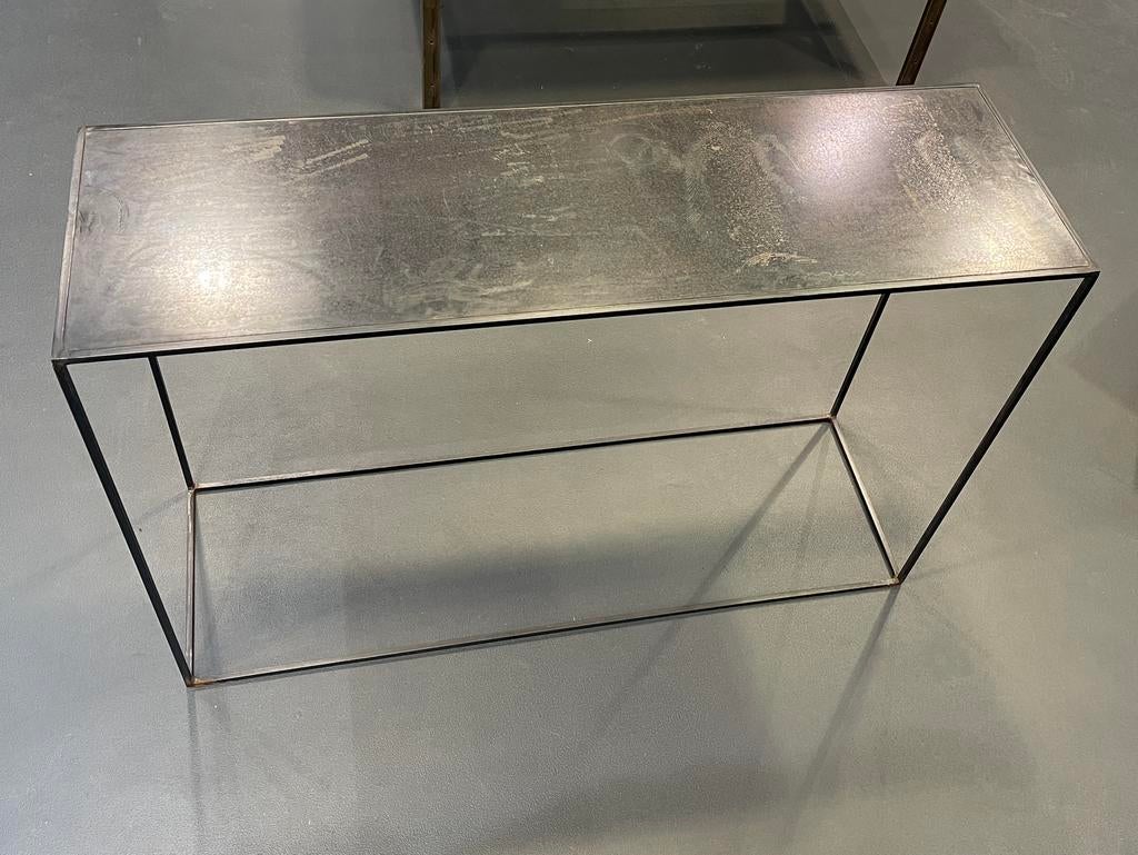 IJzeren console, Huis en Inrichting, Tafels | Sidetables, Ophalen, Zo goed als nieuw