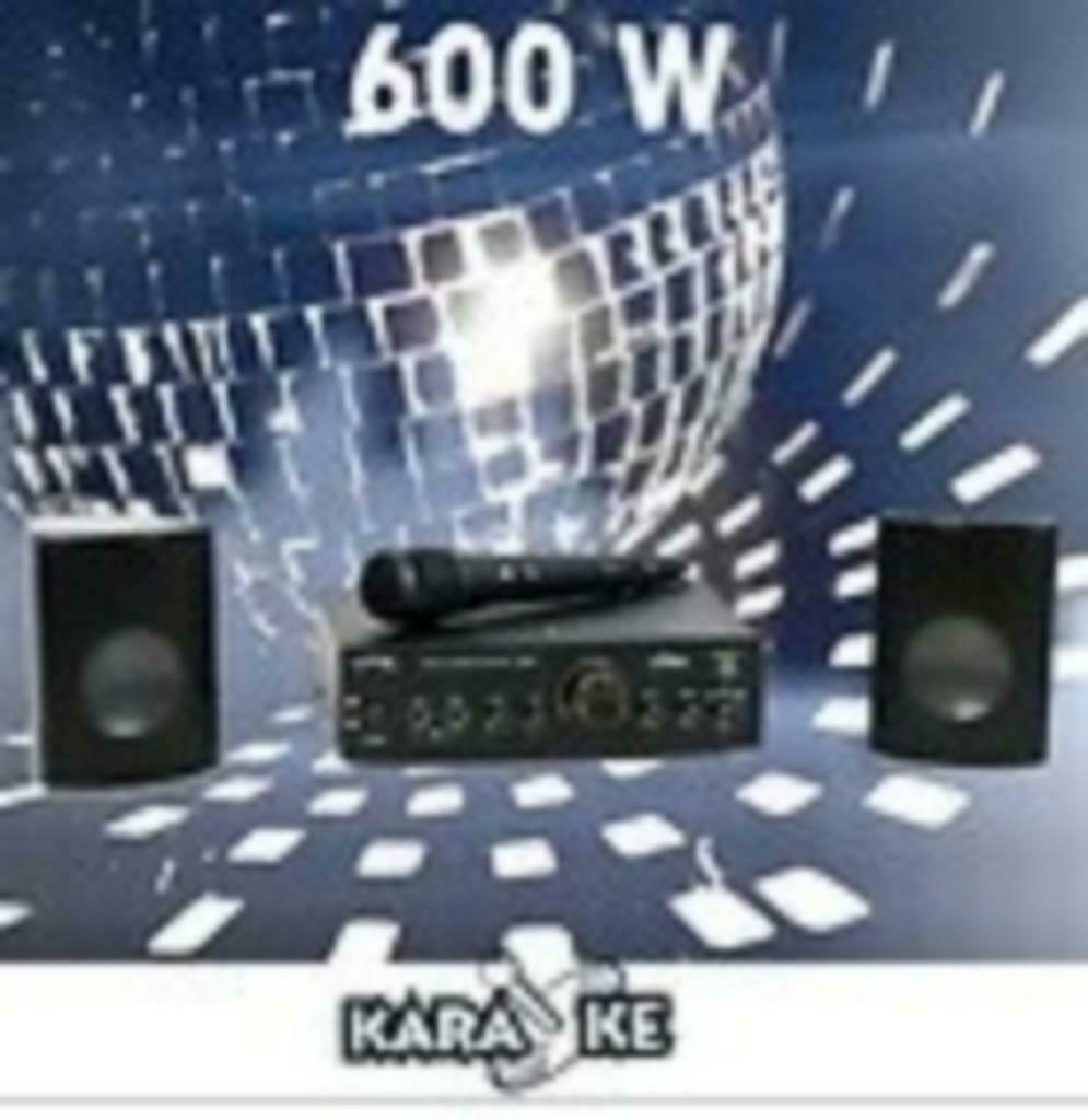 600W Karaoke-Set / Amplifier / Versterker 2x Boxen & Mic.!, Ophalen of Verzenden, Nieuw, Audio