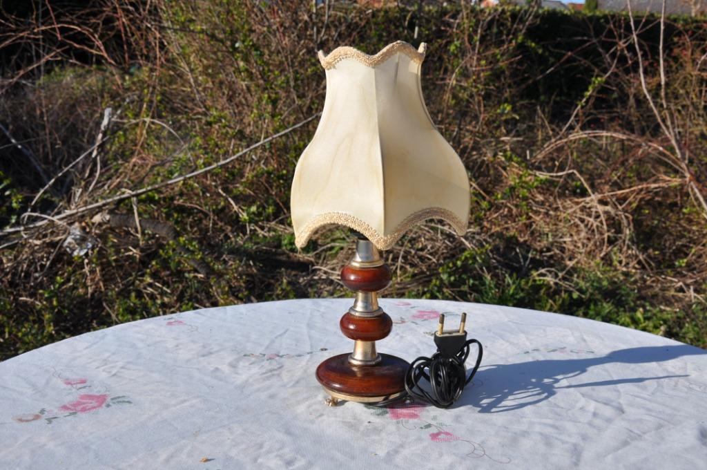 lampe de chevet pied en bois, Maison & Meubles, Enlèvement ou Envoi, Utilisé