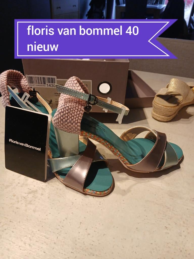 Sandales Floris van Bommel 40 neuves, Neuf, Autres couleurs, Envoi, Chaussures à haut talons